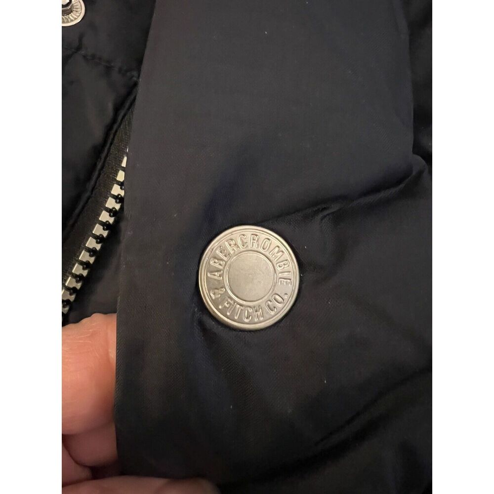 Abercrombie & Fitch Large Blue Vintage 1990’s Duck Down Sleeveless Puffer Vest - Picture 5 of 9